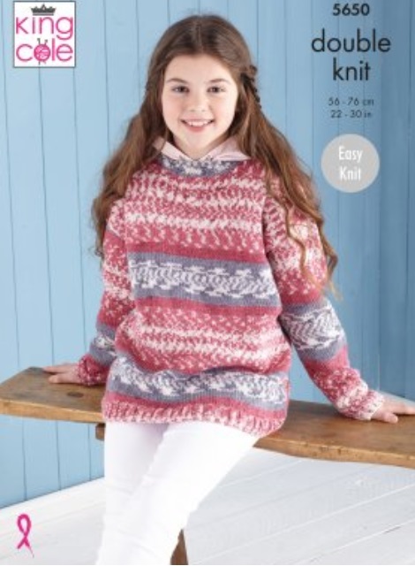 Sweater & Hoodie Pattern 5650 Knitted in Fjord DK
